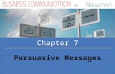 Chapter 7 Copyright © 2015 Cengage Learning Persuasive Messages.