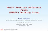 1 North American Reference Frame (NAREF) Working Group Mike Craymer Geodetic Survey Division, Natural Resources Canada 2nd SNARF Workshop Montreal, May.
