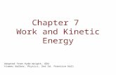 Chapter 7 Work and Kinetic Energy Adapted from Hyde-Wright, ODU ©James Walker, Physics, 2nd Ed. Prentice Hall.