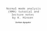 Normal mode analysis (NMA) tutorial and lecture notes by K. Hinsen Serkan Apaydın.