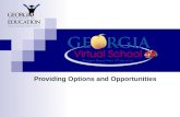 Providing Options and Opportunities. GaDOE Instructional Technology Goal Improve and continue to develop/implement world class instructional technology.