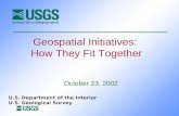 Geospatial Initiatives: How They Fit Together October 23, 2002 U.S. Department of the Interior U.S. Geological Survey.