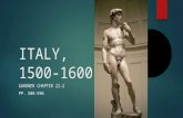 ITALY, 1500-1600 GARDNER CHAPTER 22-2 PP. 588-596.