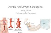Aortic Aneurysm Screening Willy Pillay Endovascular Surgeon.