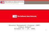 1 Revenue Management Program (RMP) Campus Budget October 23 – 24, 2006.