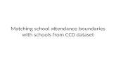 Matching school attendance boundaries with schools from CCD dataset.