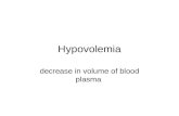 Hypovolemia decrease in volume of blood plasma. What is insensible fluid loss?