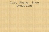 Xia, Shang, Zhou Dynasties. Xia Dynasty 2100 BC (est.) – 1600 BC (est.)