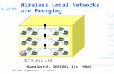 ENIC 2002 -OFDM tutorial - Luc Deneire 1 Wireless Local Networks are Emerging Wireless LAN Hiperlan-2, IEEE802.11a, MMAC.
