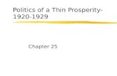 Politics of a Thin Prosperity-1920-1929 Chapter 25.