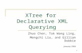 1 XTree for Declarative XML Querying Zhuo Chen, Tok Wang Ling, Mengchi Liu, and Gillian Dobbie January 2004.