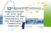 Simplification of Acts and Creation of New Procedures in the Portuguese Commercial registry.