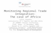 Monitoring Regional Trade Integration: The case of Africa Lelio Iapadre (University of L’Aquila and UNU-CRIS) 4 th GARNET Annual Conference IFAD, Rome,