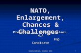 Ratela Asllani, December 2014 1 NATO, Enlargement, Chances & Challenges Presented by: Ratela Asllani, M.A PhD Candidate PhD Candidate.