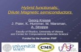 Hybrid functionals: Dilute Magnetic semiconductors Georg Kresse J. Paier, K. Hummer, M. Marsman, A. Stroppa Faculty of Physics, University of Vienna and.