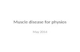 Muscle disease for physios May 2014. Categories of muscle disease Congenital – muscular dystrophy, congenital myopathy – Mitochondrial – Metabolic – Channelopathy.