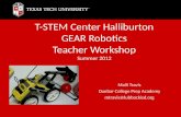 T-STEM Center Halliburton GEAR Robotics Teacher Workshop Summer 2012 Malli Travis Dunbar College Prep Academy mtravis@lubbockisd.org.