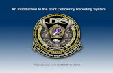Transitioning from NAMDRP to JDRS An Introduction to the Joint Deficiency Reporting System.