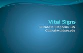Elizabeth Stephens, RN Clinic@windsor.edu. Vital Signs Pulse Respirations Temperature Blood Pressure Oxygen Saturation (not covered in this lecture) Pain.