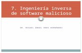DR. MIGUEL ÁNGEL OROS HERNÁNDEZ 7. Ingeniería inversa de software malicioso.
