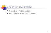 1 Chapter Overview Routing Principles Building Routing Tables.