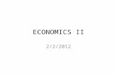 ECONOMICS II 2/2/2012. Learning Objectives Critically analyze social problems by identifying value perspectives and applying concepts of sociology, political.