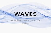 WAVES More Than Just a Trip to the Beach. WAVES Waves – Any disturbance that transmits energy through matter or space. Waves are not matter, but move.