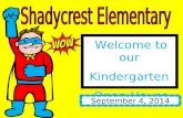Welcome to our Kindergarten Open House September 4, 2014.