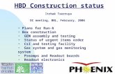 1 HBD Construction status Itzhak Tserruya DC meeting, BNL, February, 2006 Plans for Run-6 Box construction GEM assembly and testing Status of urgent items.