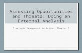 Assessing Opportunities and Threats: Doing an External Analysis Strategic Management in Action: Chapter 3.