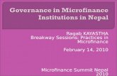 Ragab KAYASTHA Breakway Sessions: Practices in Microfinance February 14, 2010 Microfinance Summit Nepal 2010.