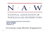 1 NAW Association Executives Council (AEC) Summer Meeting July 14 -16, 2014 Carlsbad, CA Increasing Large Member Engagement.