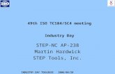 INDUSTRY DAY TOULOUSE 2006/06/28 1 49th ISO TC184/SC4 meeting Industry Day STEP-NC AP-238 Martin Hardwick STEP Tools, Inc.