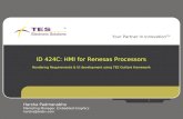 1 Your Partner In Innovation ID 424C: HMI for Renesas Processors 1 Harsha Padmanabha Marketing Manager, Embedded Graphics harsha@tesbv.com Rendering Requirements.