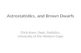 Astrostatistics, and Brown Dwarfs Chris Koen, Dept. Statistics, University of the Western Cape.