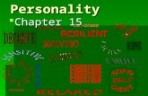 Personality  Chapter 15. Activity  Tear a blank sheet of paper in half.  On a ½ sheet of paper- write a list of words/characteristics that describe.