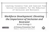 1 Creating Violence Free and Coercion Free Service Environments for the Reduction of Seclusion and Restraint Workforce Development: Elevating the Importance.