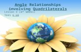 Angle Relationships involving Quadrilaterals Lesson 3 (4 th Weeks) TEKS 6.6B.