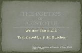 Written 350 B.C.E Translated by S. H. Butcher Note: Page numbers within refer to Dover Thrift Edition (1997)