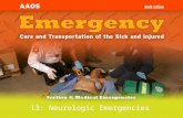 13: Neurologic Emergencies. 1.Describe the causes of stroke, including the two major types of stroke and the three conditions that cause blockages. 2.Describe.