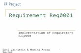 Dani Vainstein & Monika Arora Gautam 1 Requirement Req0001 Implementation of Requirement Req0001.