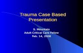Trauma Case Based Presentation S. Mountain Adult Critical Care Fellow Feb. 14, 2008.