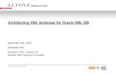 ©2003 Altova GmbH. All Rights Reserved. Architecting XML Schemas for Oracle XML DB September 10th, 2003 Alexander Falk President, CEO – Altova, Inc. Member.
