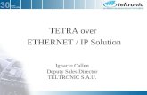 TETRA over ETHERNET / IP Solution Ignacio Callen Deputy Sales Director TELTRONIC S.A.U.