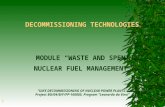 1 DECOMMISSIONING TECHNOLOGIES “SAFE DECOMMISSIONING OF NUCLEAR POWER PLANTS” Project BG/04/B/F/PP-166005, Program “Leonardo da Vinci” MODULE “WASTE AND.