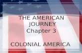 THE AMERICAN JOURNEY Chapter 3 COLONIAL AMERICA. Chapter 3 Section 1 Early English Settlements.