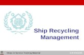 Ship Recycling Management Ships in Service Training Material A-M CHAUVEL.