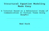 Structural Equation Modeling Made Easy A Tutorial Based on a Behavioral Study of Communication in Virtual Teams Using WarpPLS Ned Kock.
