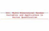 III. Multi-Dimensional Random Variables and Application in Vector Quantization.