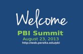 Http://web.peralta.edu/pbi PBI Summit August 23, 2013.